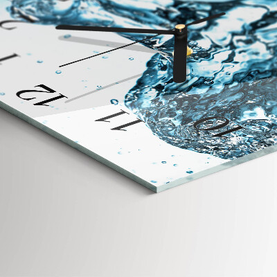 Square kitchen clock Water