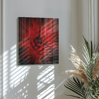 Square kitchen clock Rose