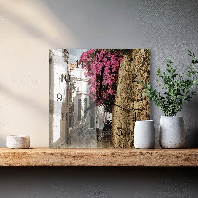 Square kitchen clock Flower alley