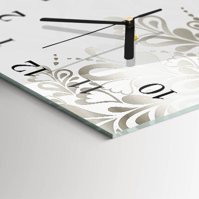Square kitchen clock Floristic art