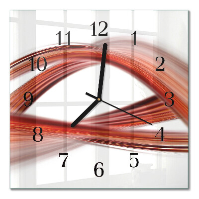 Square wall clock Abstract lines