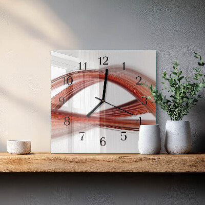 Square wall clock Abstract lines