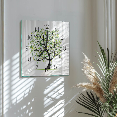 Square wall clock Tree