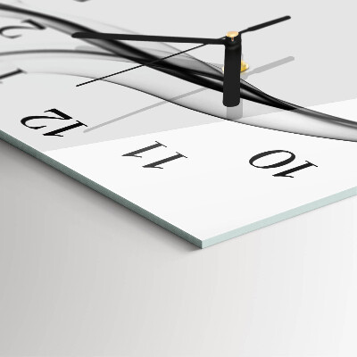 Glass wall clock square Abstract smoke