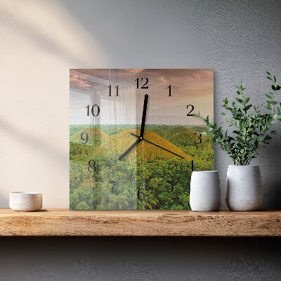 Square kitchen clock Landscape