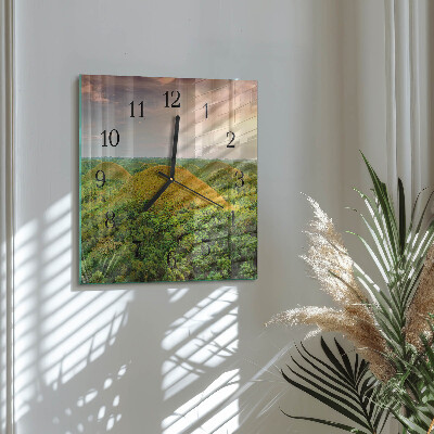 Square kitchen clock Landscape