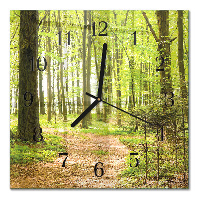 Square kitchen clock Forest