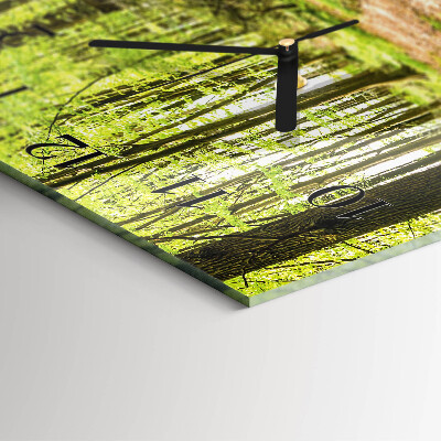 Square kitchen clock Forest