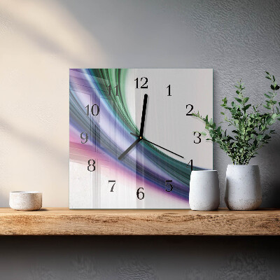 Square wall clock Abstract lines