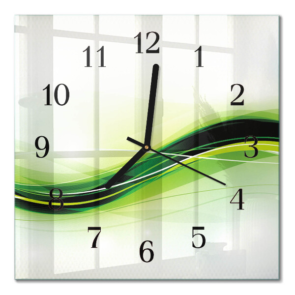 Square kitchen clock Abstract lines