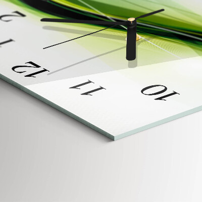 Square kitchen clock Abstract lines