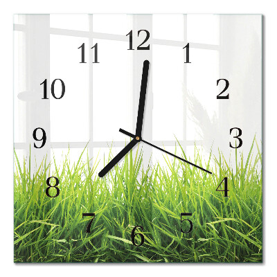 Square kitchen clock Grass