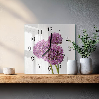 Square kitchen clock Flower