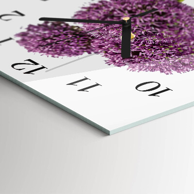 Square kitchen clock Flower