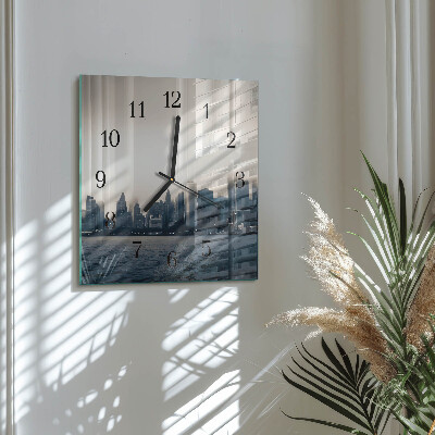Square kitchen clock Horizon