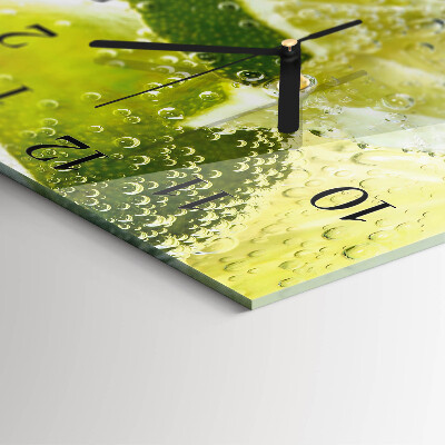 Square kitchen clock Water with lime