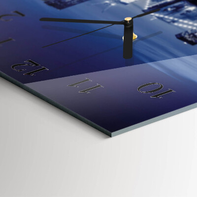 Glass clock square Horizon