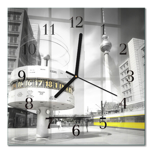 Glass clock square Berlin