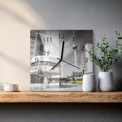 Glass clock square Berlin