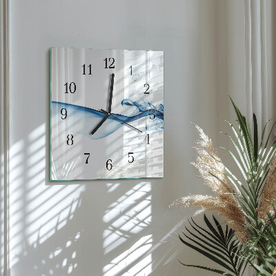 Square wall clock Abstract smoke