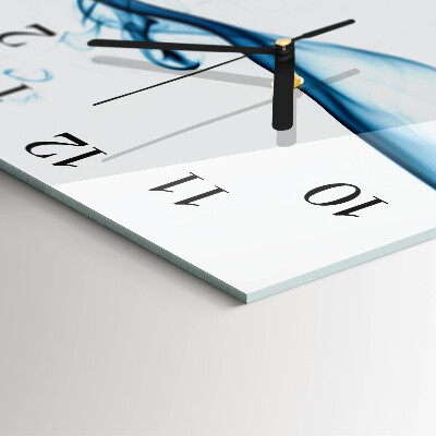 Square wall clock Abstract smoke