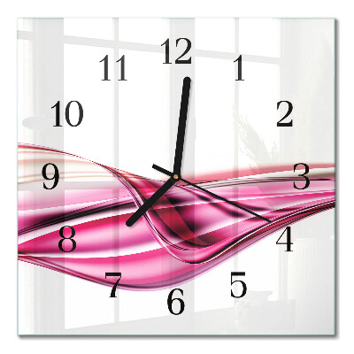 Square wall clock Abstract lines