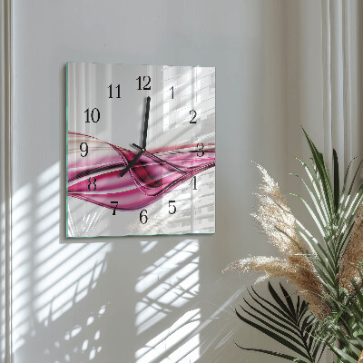 Square wall clock Abstract lines
