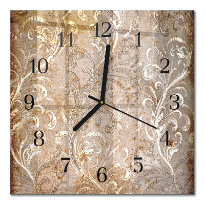 Square kitchen clock Floral pattern