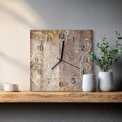 Square kitchen clock Floral pattern