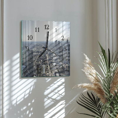 Glass clock square Horizon