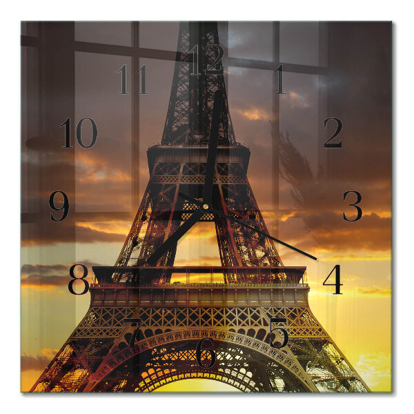 Square kitchen clock Eiffel Tower Paris
