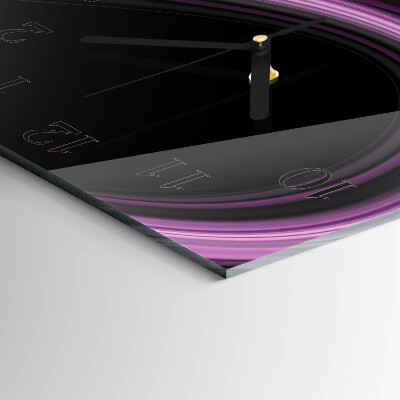 Glass clock square Abstract lines