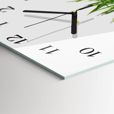 Glass wall clock square Grass
