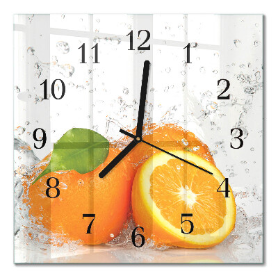 Square kitchen clock Oranges