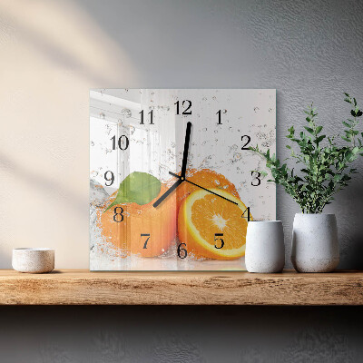 Square kitchen clock Oranges