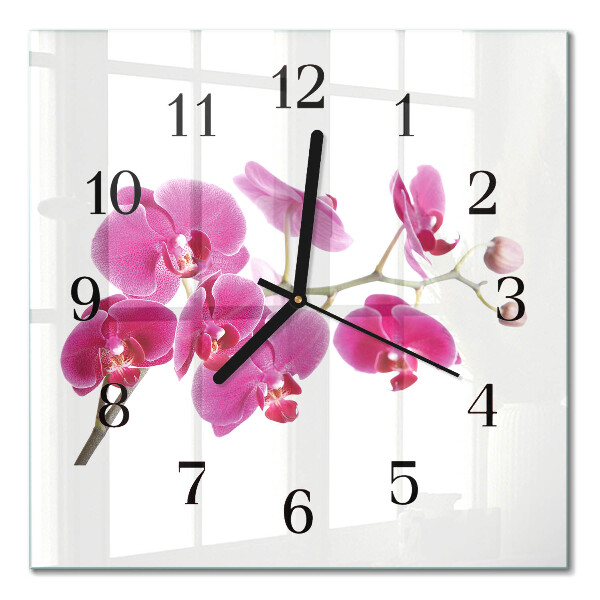 Square wall clock Orchid