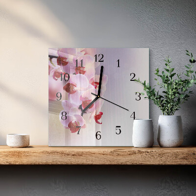 Square kitchen clock Orchid