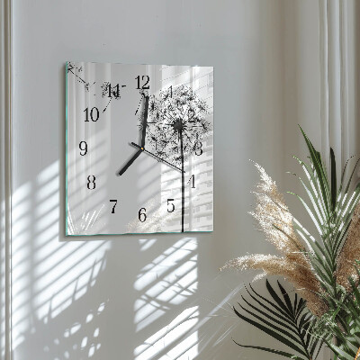 Square kitchen clock Dandelion
