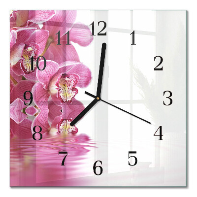 Square kitchen clock Orchid