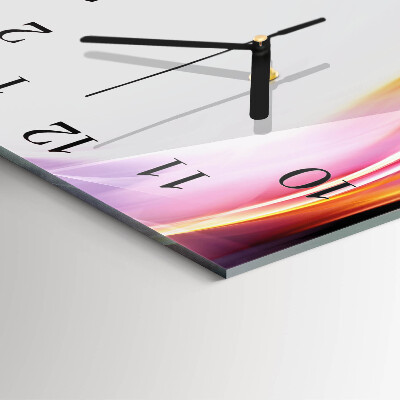 Glass wall clock square Abstraction