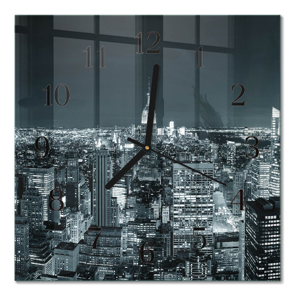 Square kitchen clock Night horizon