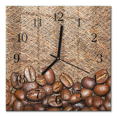 Square kitchen clock Coffee beans