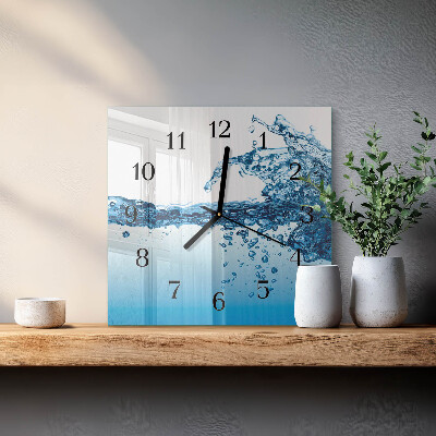 Square kitchen clock Water