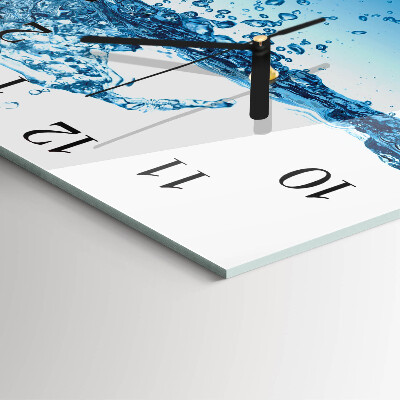 Square kitchen clock Water