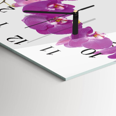 Square wall clock Orchid