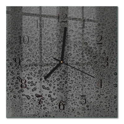 Square kitchen clock Drops of water