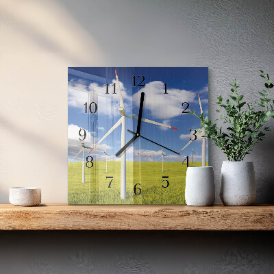 Glass clock square Wind farm