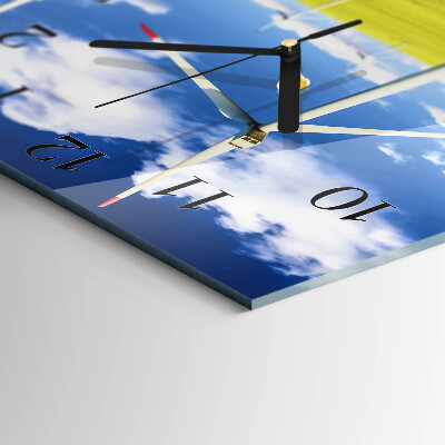 Glass clock square Wind farm