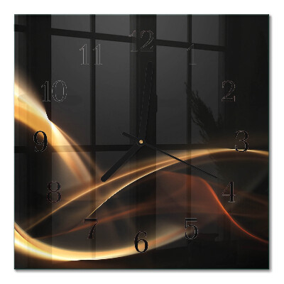 Square wall clock Abstract lines