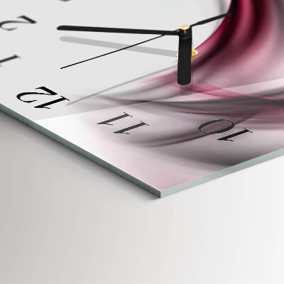 Glass wall clock square Abstract lines